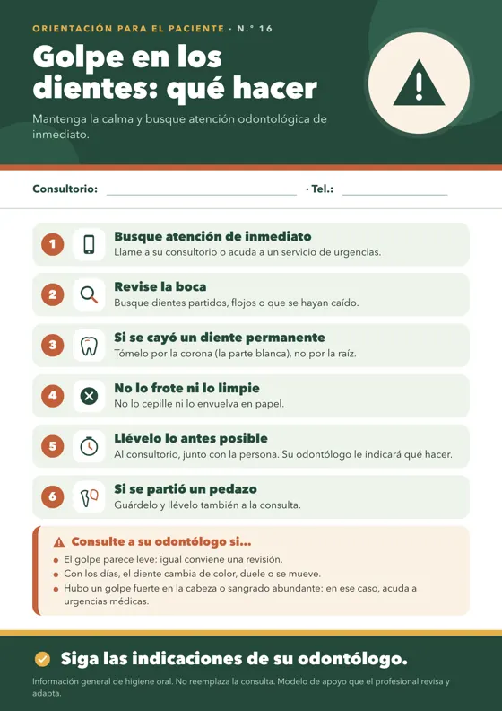 Golpe en los dientes: qué hacer