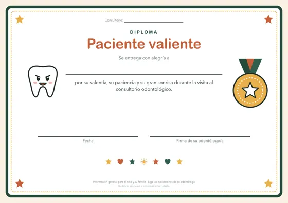 Diploma «Paciente valiente»