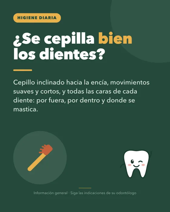 ¿Se cepilla bien los dientes?