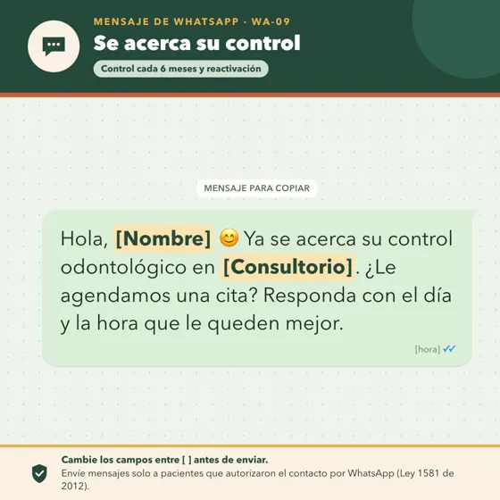 Se acerca su control