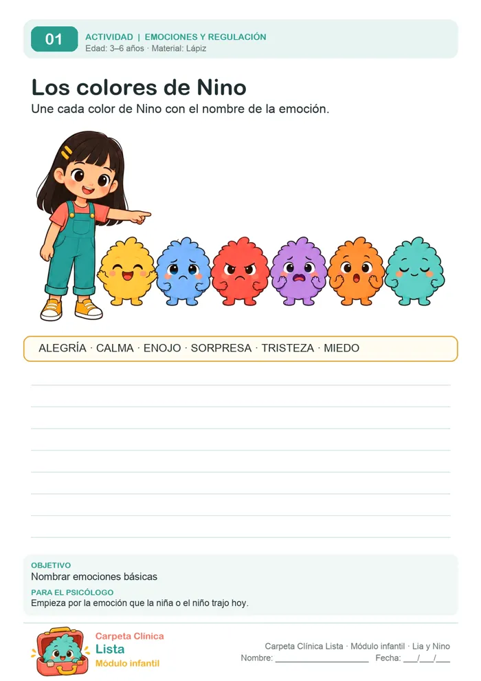 Módulo infantil: actividad ilustrada